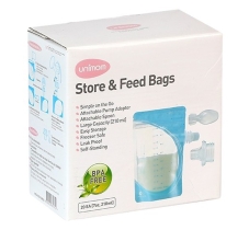 Túi trữ sữa mẹ và thức ăn cho bé ăn trực tiếp bằng thìa Unimom UM870329 ( Loại 50 túi/hộp)