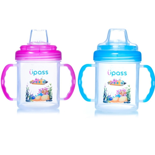Cốc tập uống hai tay cầm đầu mềm Upass UP0737YH 200ml