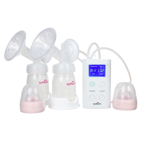 Combo Máy Hút Sữa Spectra 9Plus + Máy Hâm Nóng Và Tiệt Trùng 2 Bình Cổ Rộng FatzBaby FB3012SL 