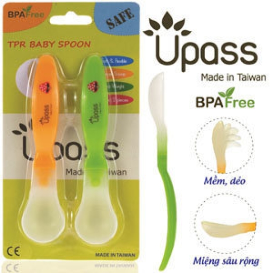 Bộ 2 thìa ăn dặm siêu mềm Upass UP3007C 