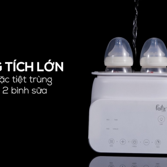 MÁY HÂM SỮA TIỆT TRÙNG ĐIỆN TỬ 2 BÌNH DUO 4 FATZBABY FB3095MX