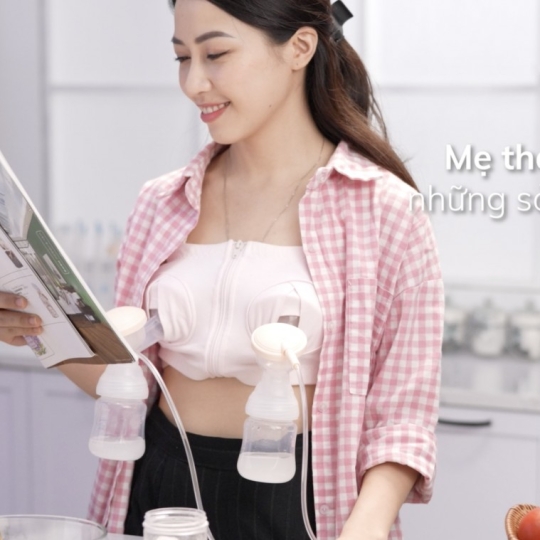 MÁY HÚT SỮA ĐIỆN ĐÔI RESONANCE 4 FATZBABY FB1182VNH - MÀN HÌNH MÀU HỒNG