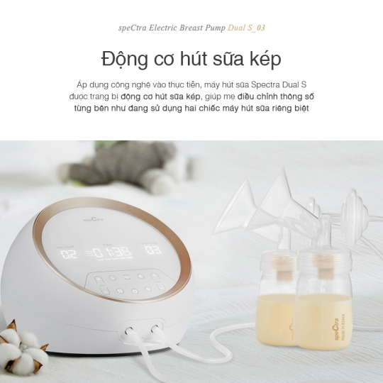 MÁY HÚT SỮA ĐIỆN ĐÔI KÉP SPECTRA DUAL S